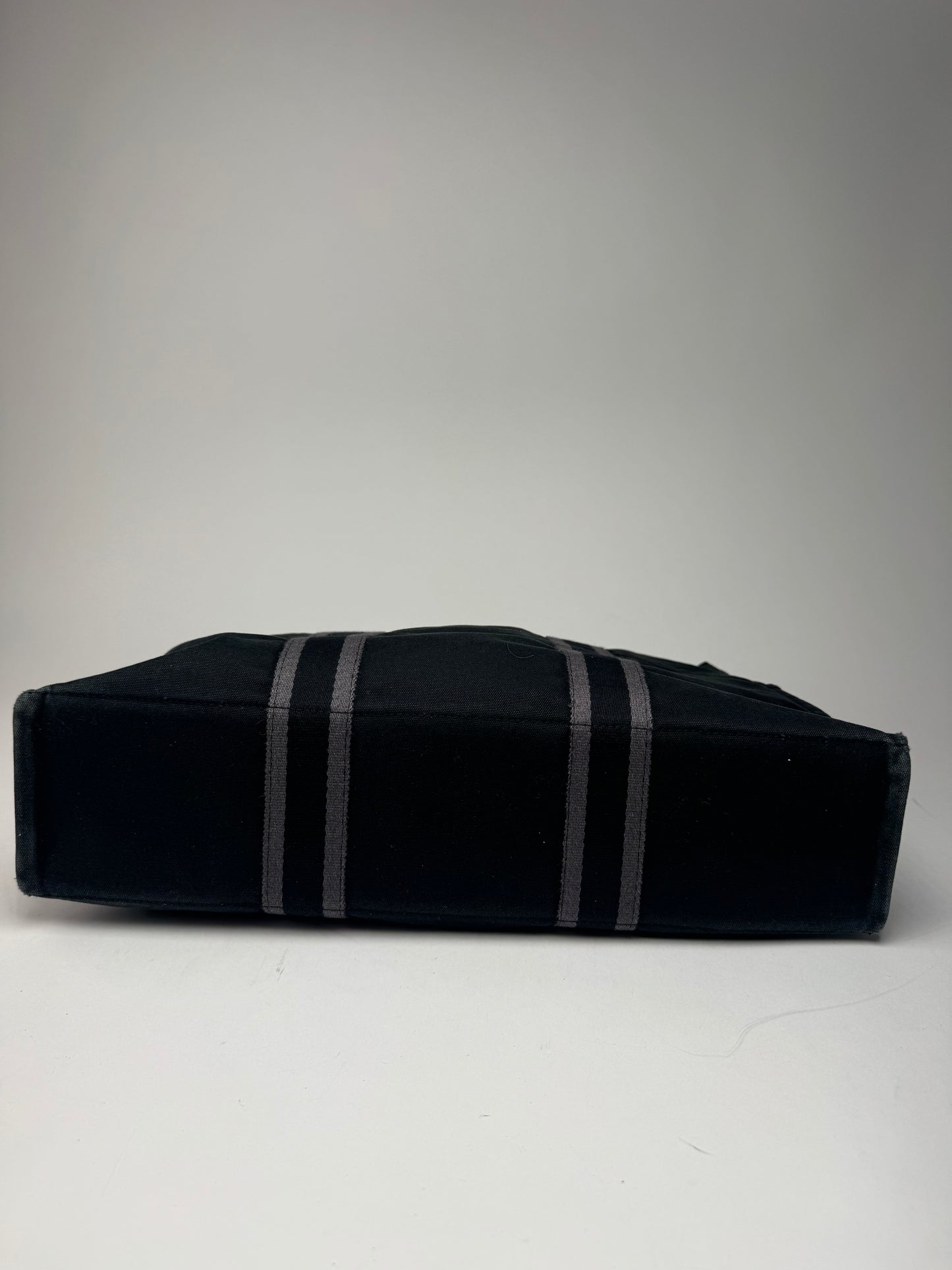 Vintage Hermes Canvas Tote Bag black