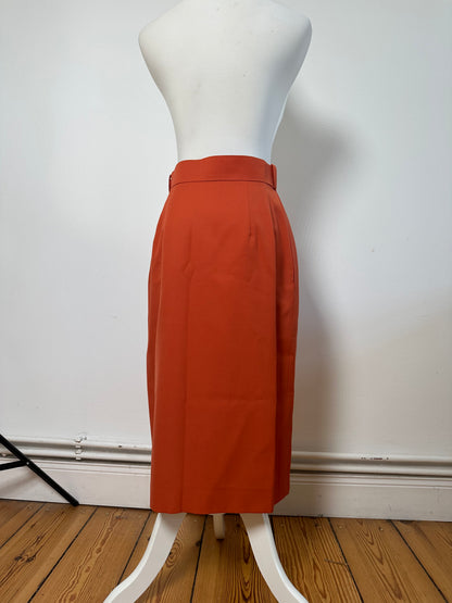 Vintage Dior Wool Skirt Rust L