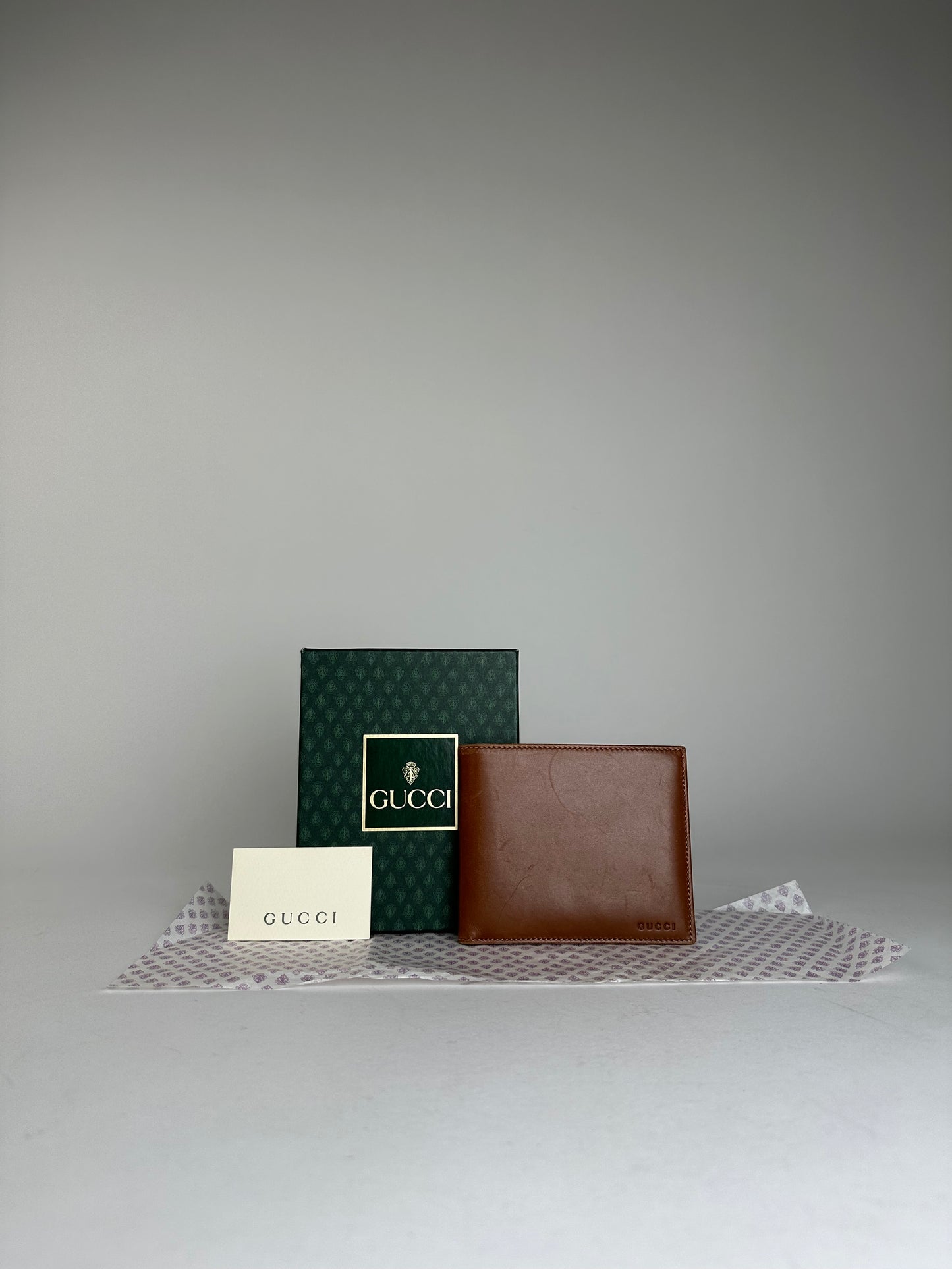 Vintage Gucci Leather Wallet Brown