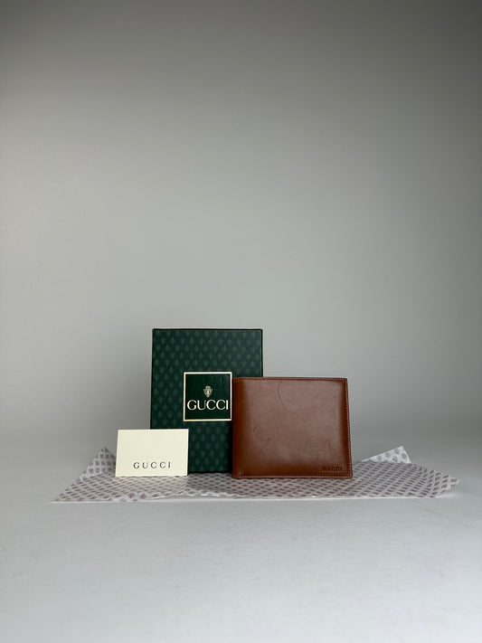 Vintage Gucci Leather Wallet Brown