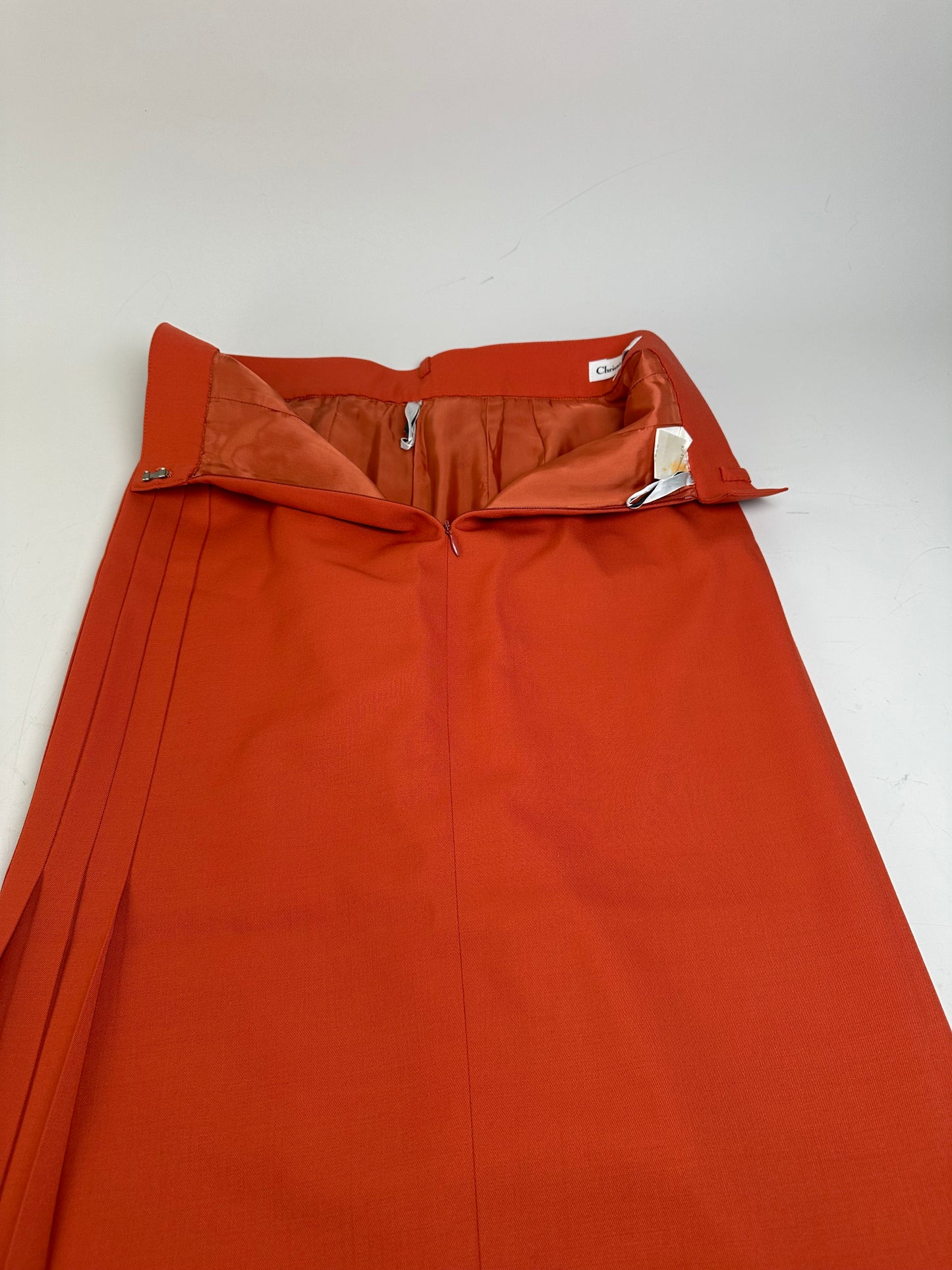 Vintage Dior Wool Skirt Rust L