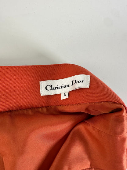 Vintage Dior Wool Skirt Rust L