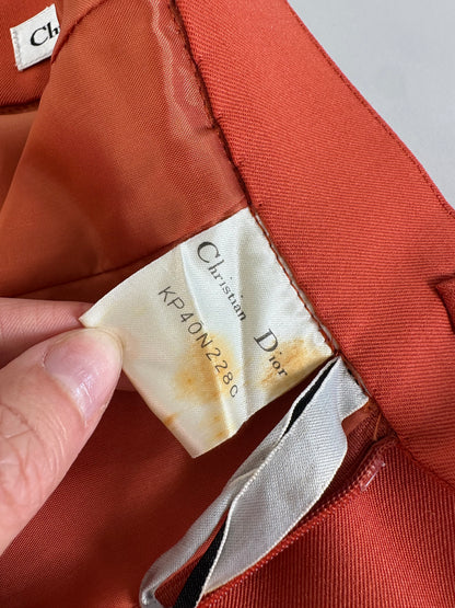 Vintage Dior Wool Skirt Rust L