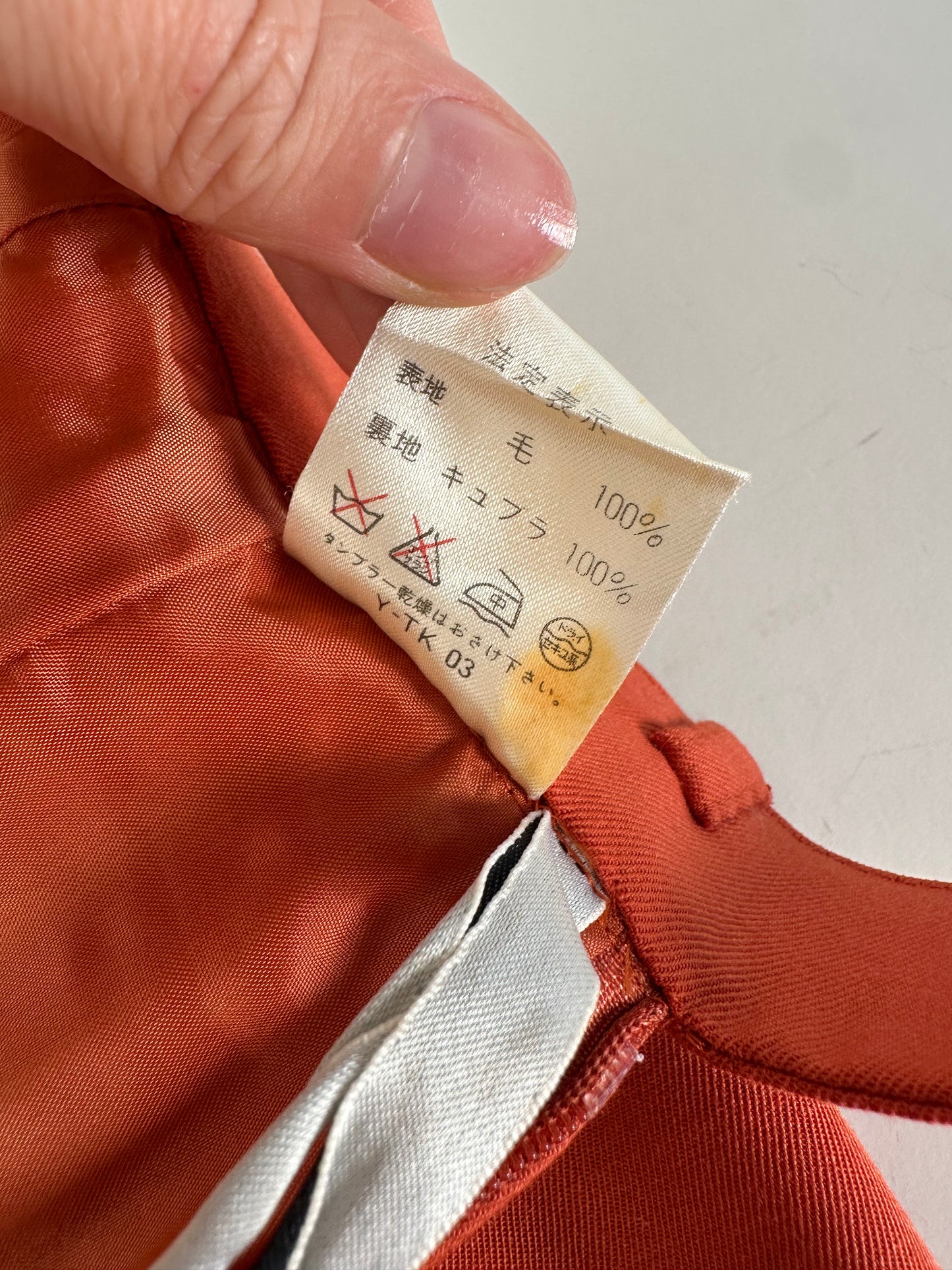 Vintage Dior Wool Skirt Rust L