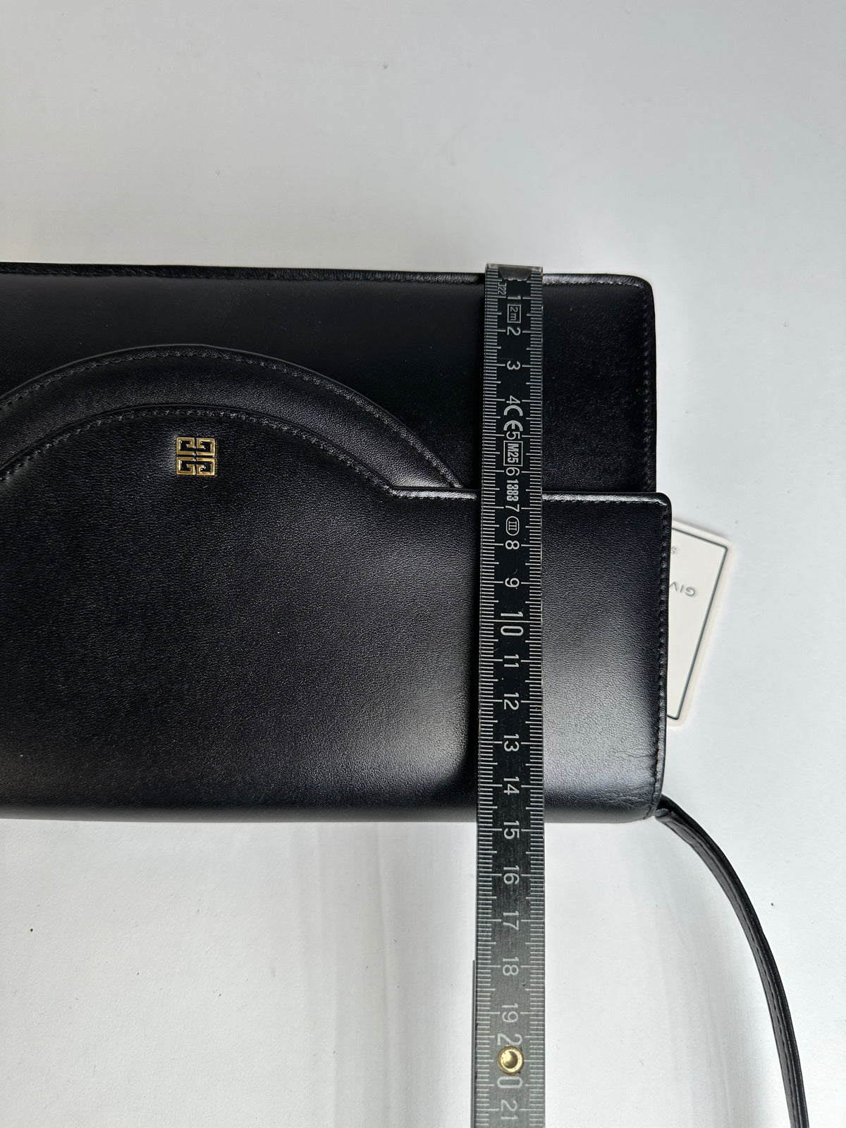 Vintage Givenchy 4G Logo Leather Flap Crossbody Bag Late 1980s Black