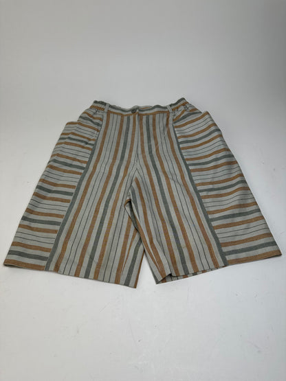Dior Striped Cotton Blend Shorts Blue White