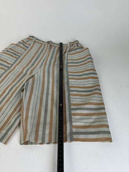 Dior Striped Cotton Blend Shorts Blue White