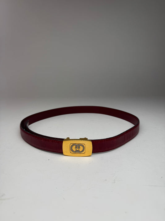 Vintage Gucci Leather belt burgundy