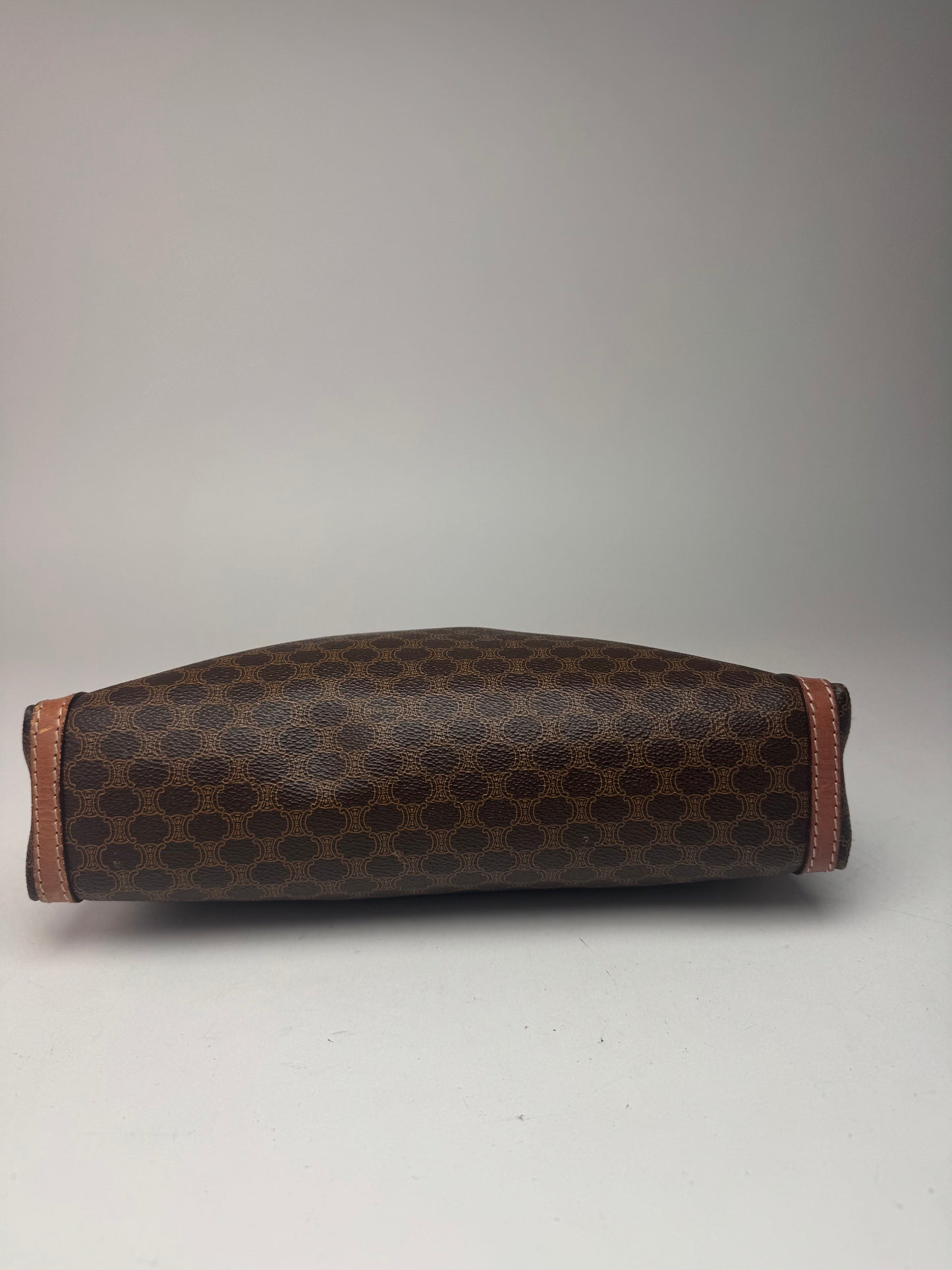 Pochette vintage en cuir monogramme Céline Paris marron