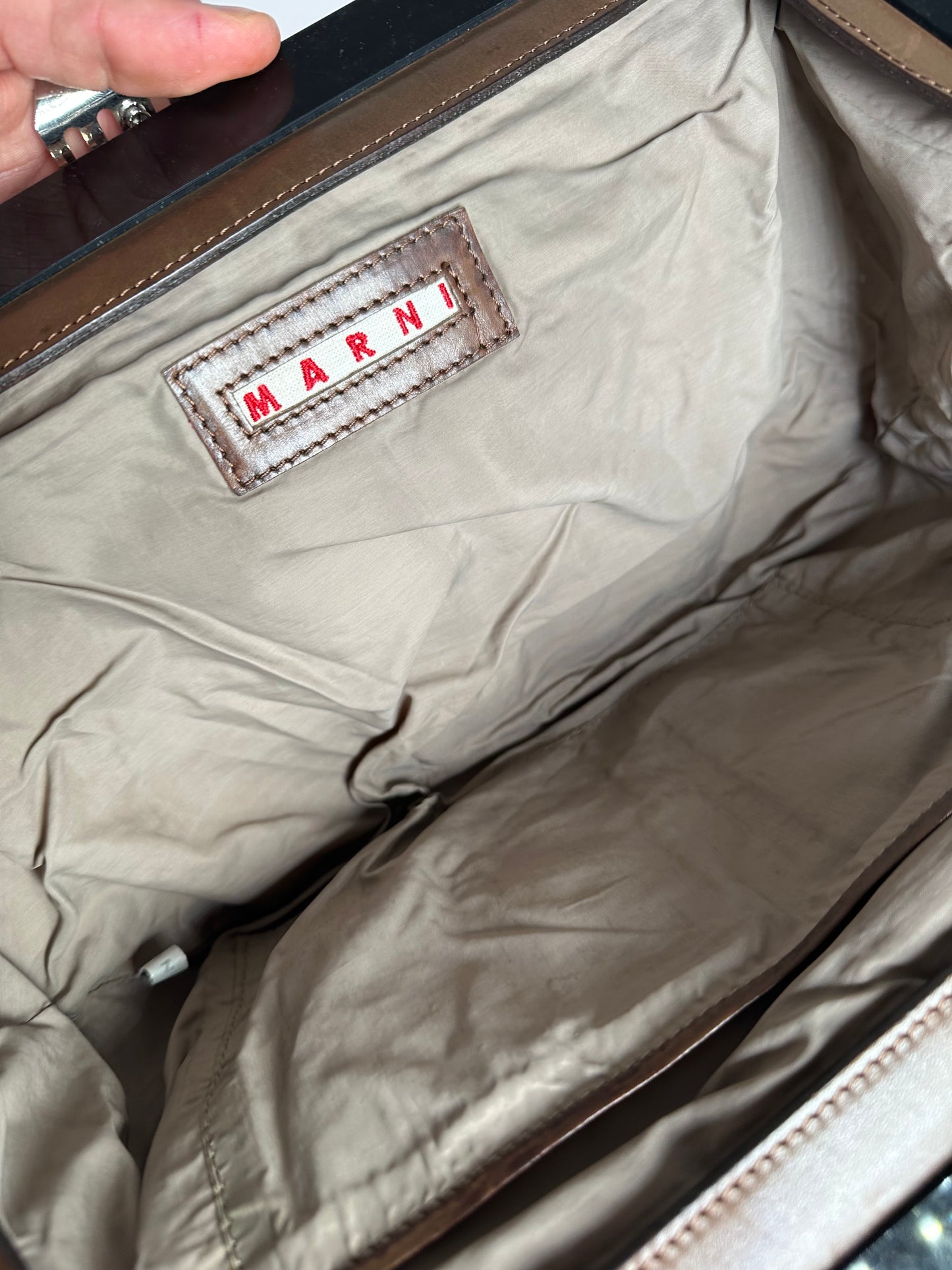 Vintage Marni Leather Clutch Purple