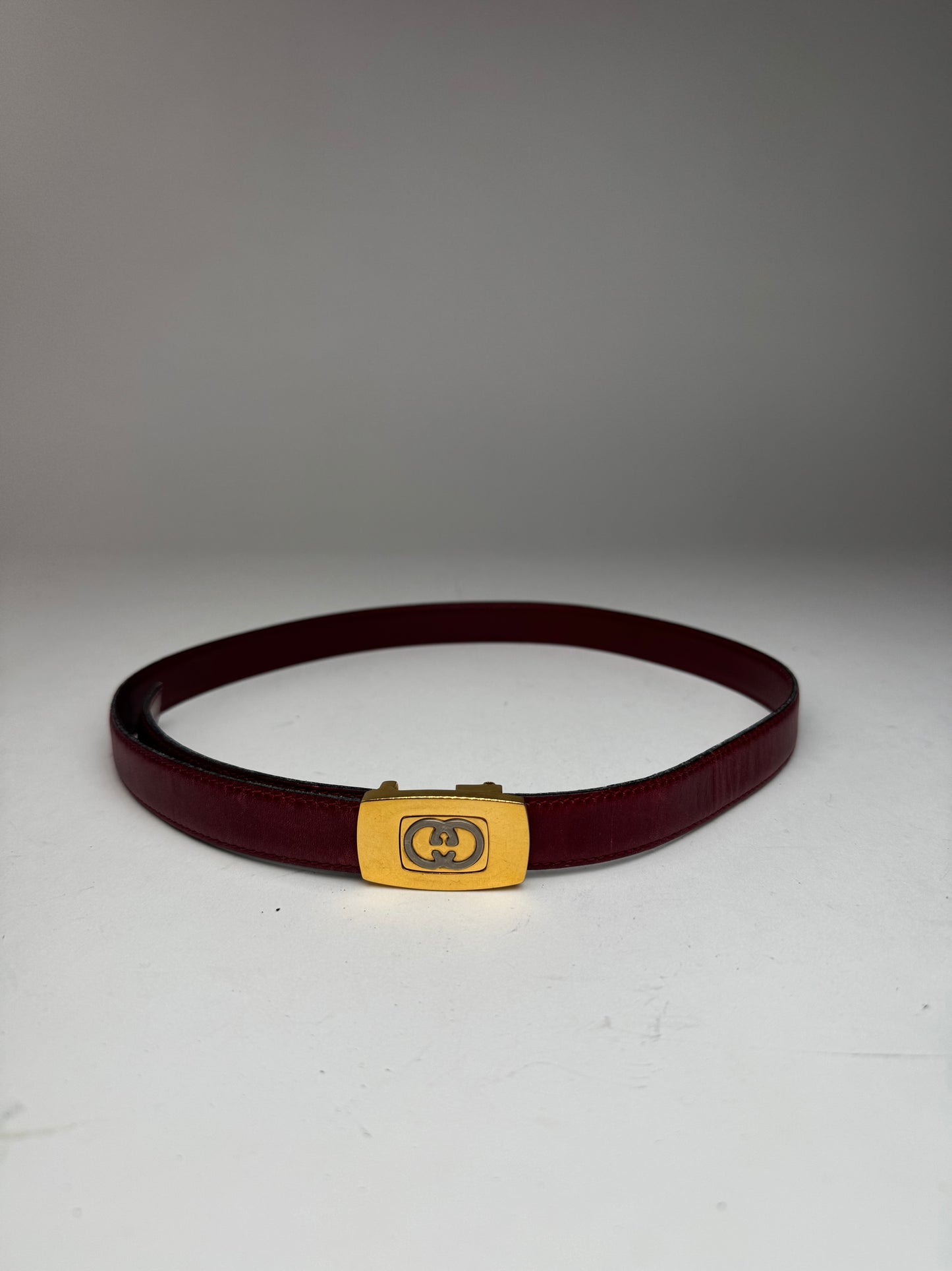 Vintage Gucci Leather belt burgundy