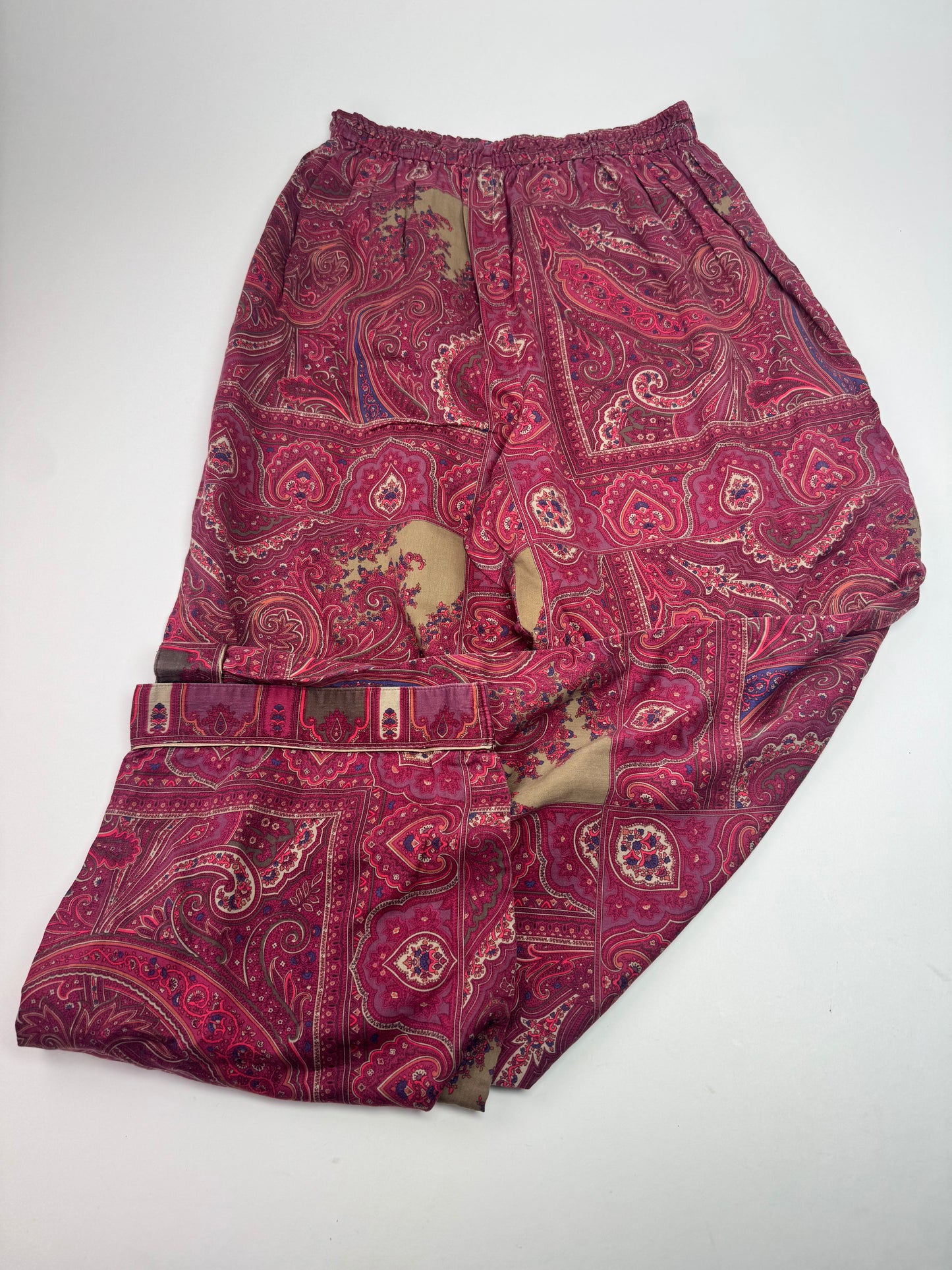 Vintage Etro Paisley Monogram Twin Set Purple L