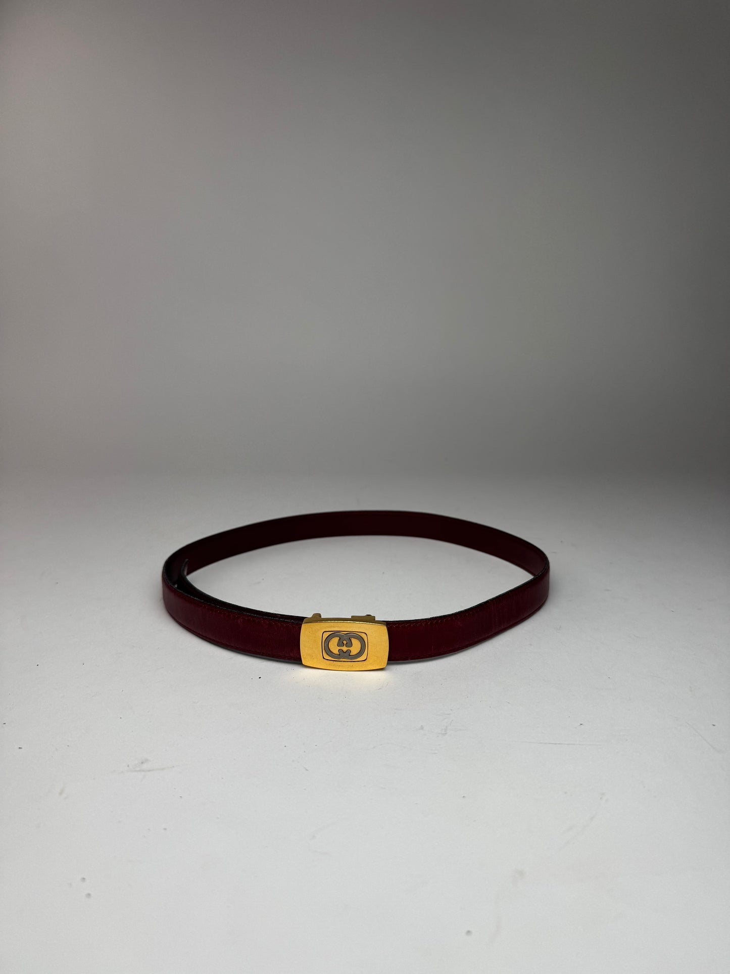 Vintage Gucci Leather belt burgundy