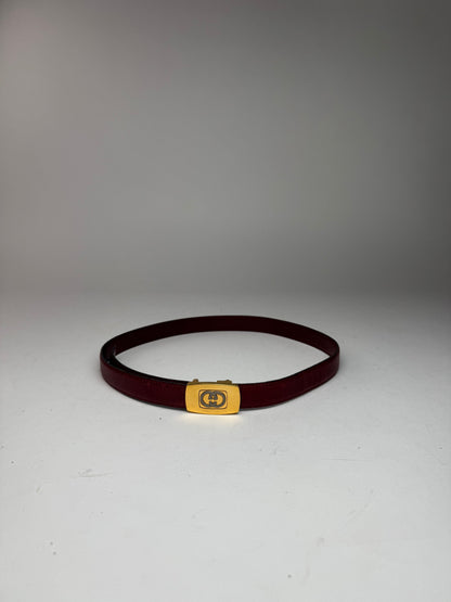 Vintage Gucci Leather belt burgundy