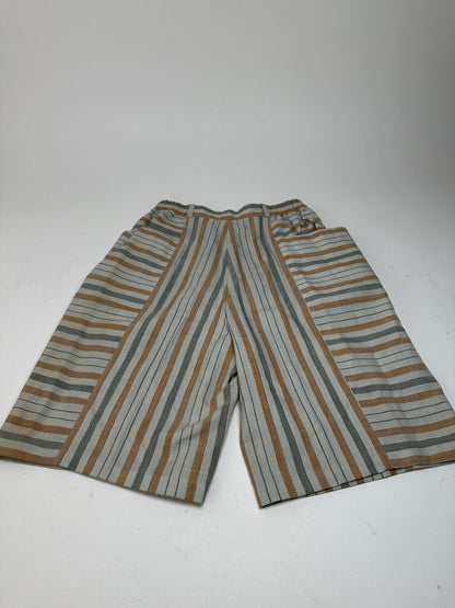 Dior Striped Cotton Blend Shorts Blue White