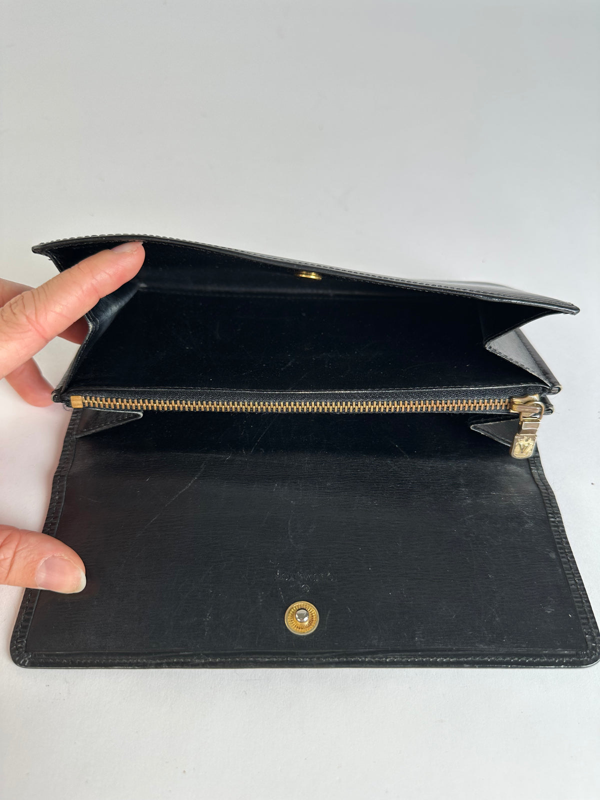 Vintage Louis Vuitton Epi Leather Bifold Wallet Late 1990s Black