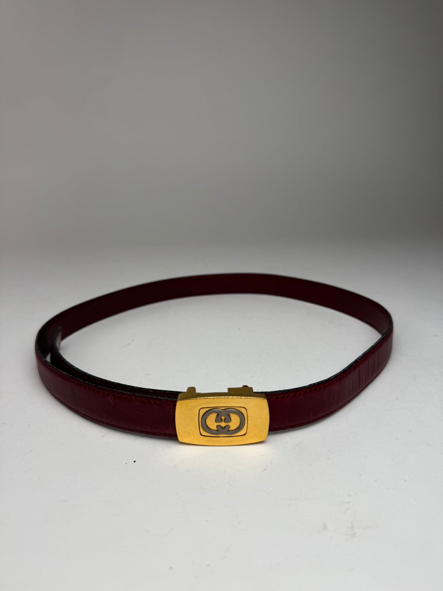 Vintage Gucci Leather belt burgundy