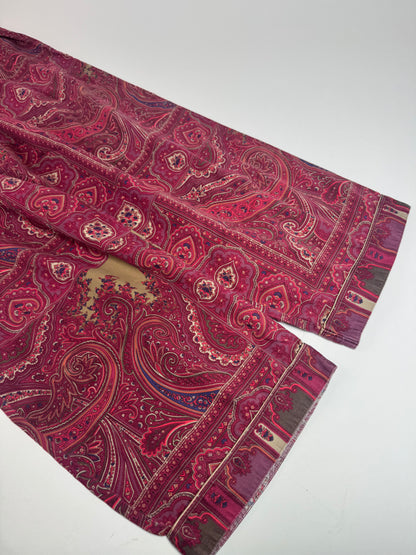 Vintage Etro Paisley Monogram Twin Set Purple L