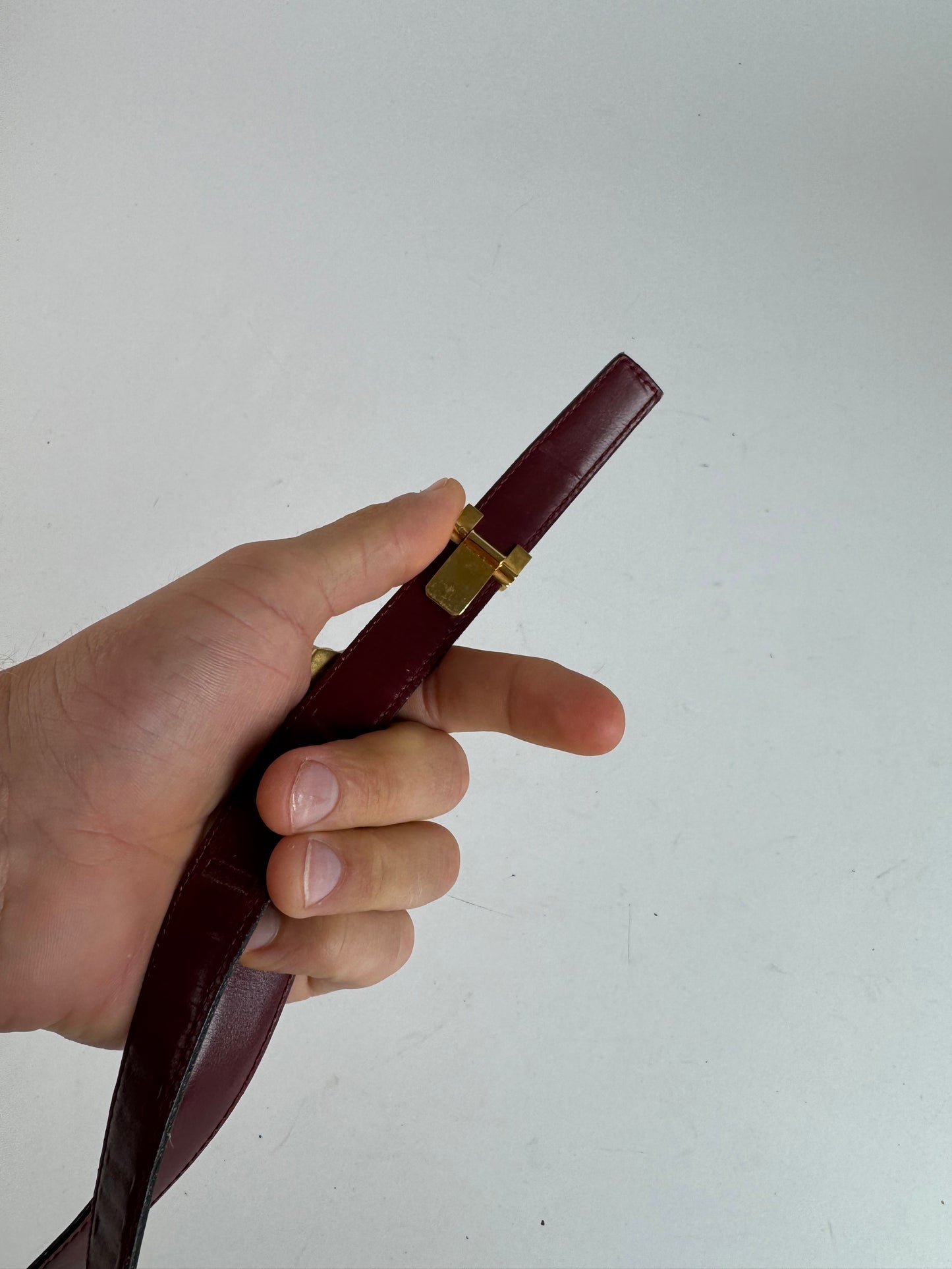 Vintage Gucci Leather belt burgundy