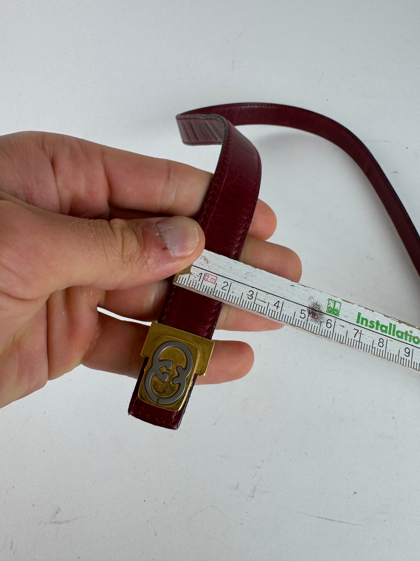 Vintage Gucci Leather belt burgundy