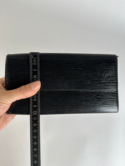Vintage Louis Vuitton Epi Leather Bifold Wallet Late 1990s Black