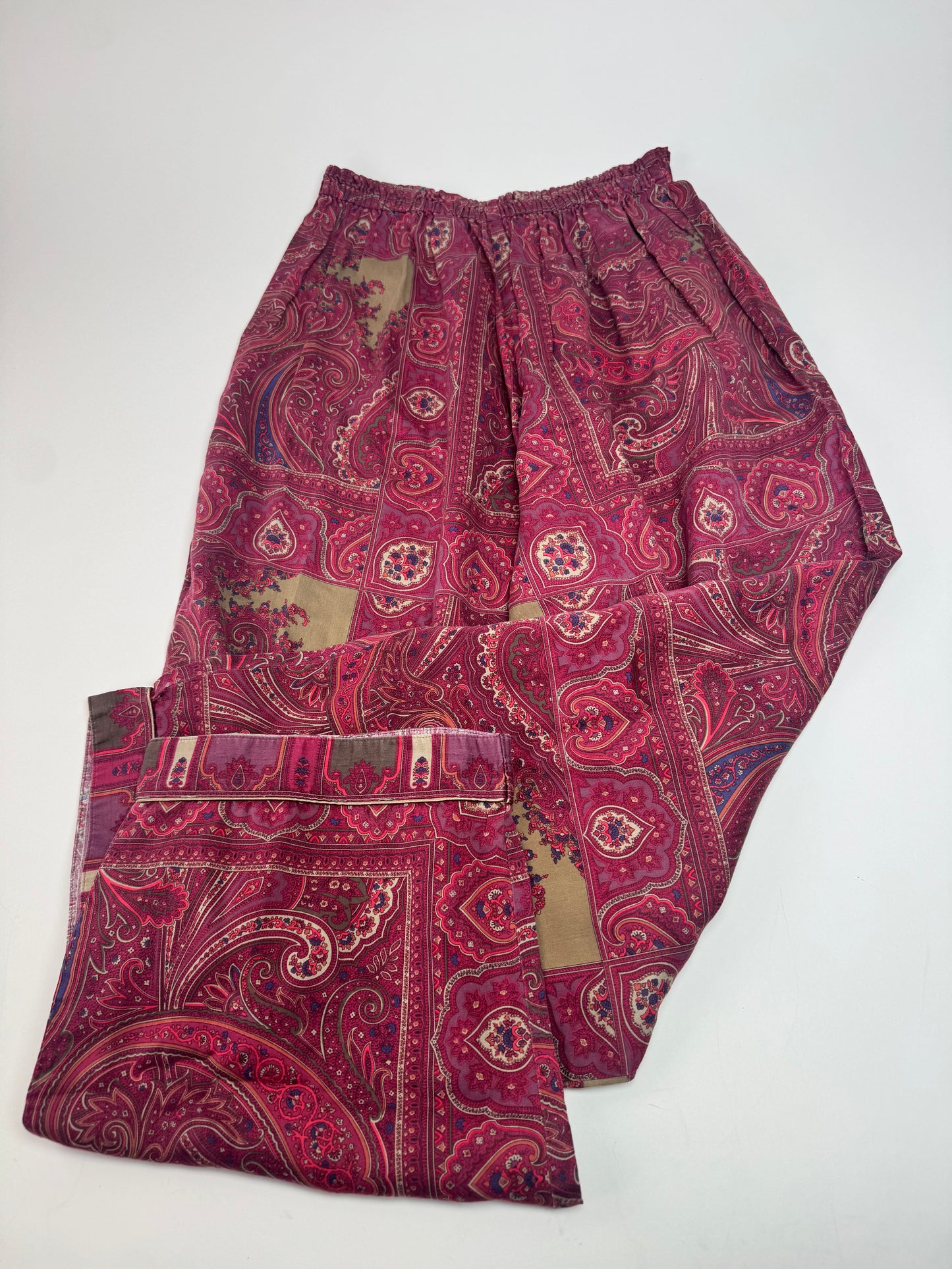Vintage Etro Paisley Monogram Twin Set Purple L