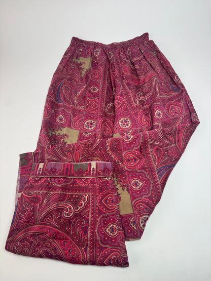 Vintage Etro Paisley Monogram Twin Set Purple L