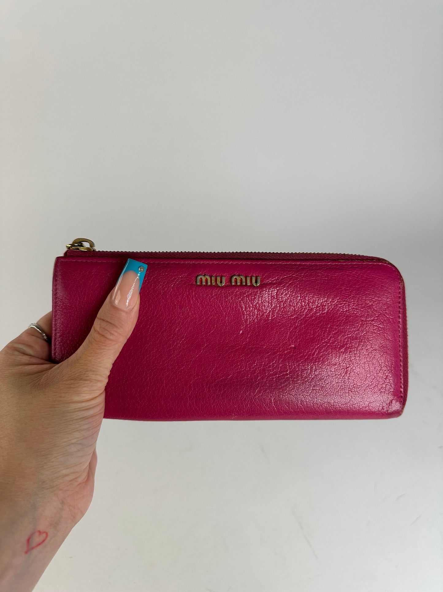 Vintage Miu Miu Smooth Wallet Pink