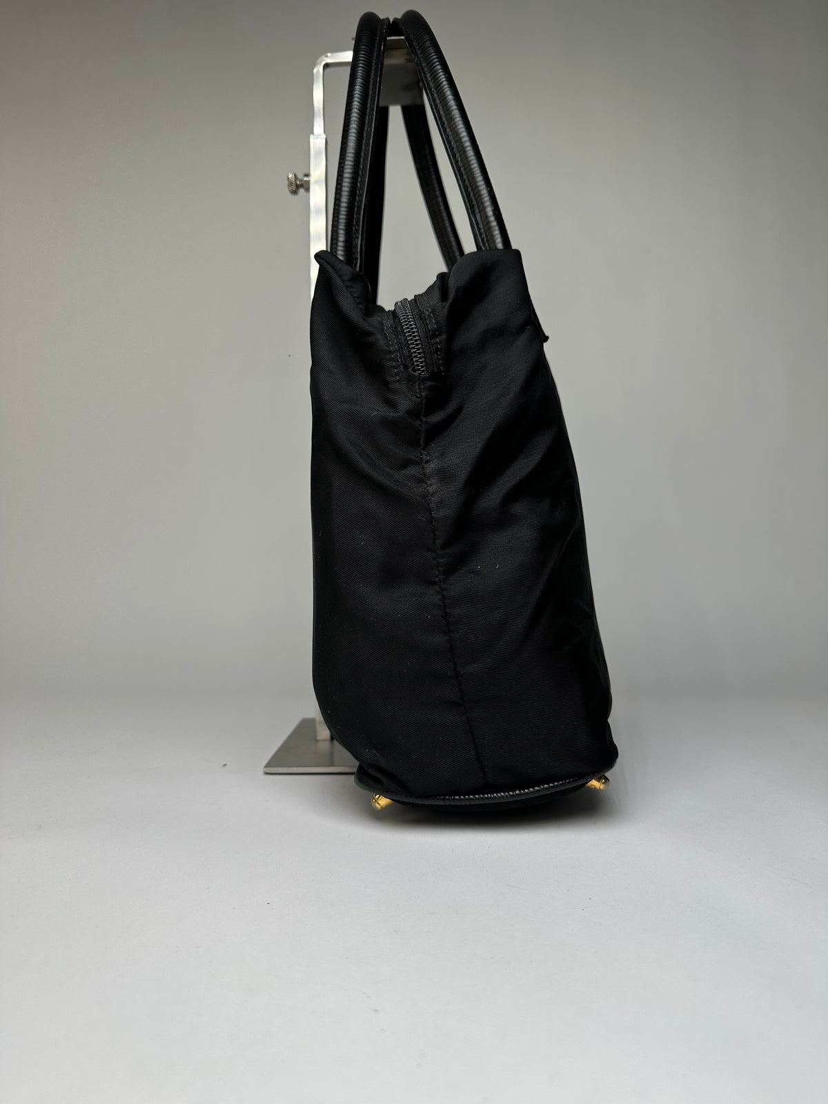 Vintage Fendi Structured Nylon Top-Handle Bag Late 1990s Black