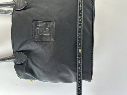 Vintage Fendi Structured Nylon Top-Handle Bag Late 1990s Black