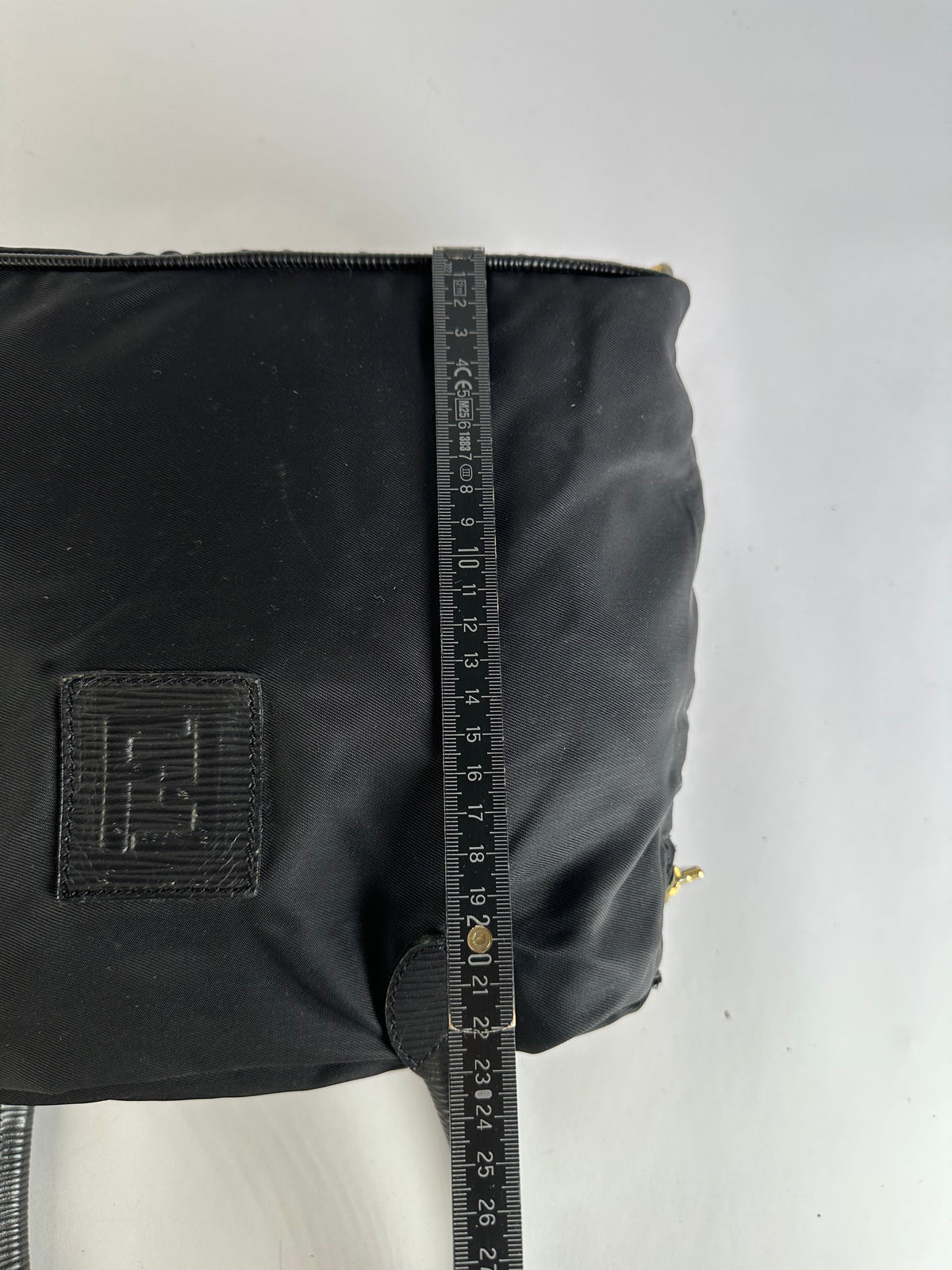 Vintage Fendi Structured Nylon Top-Handle Bag Late 1990s Black