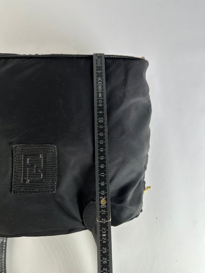 Vintage Fendi Structured Nylon Top-Handle Bag Late 1990s Black
