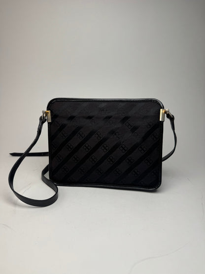 Vintage Balenciaga Monogram Crossbody Bag black