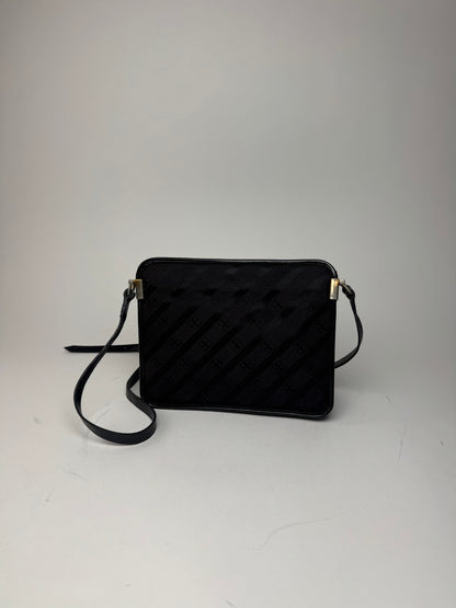 Vintage Balenciaga Monogram Crossbody Bag black