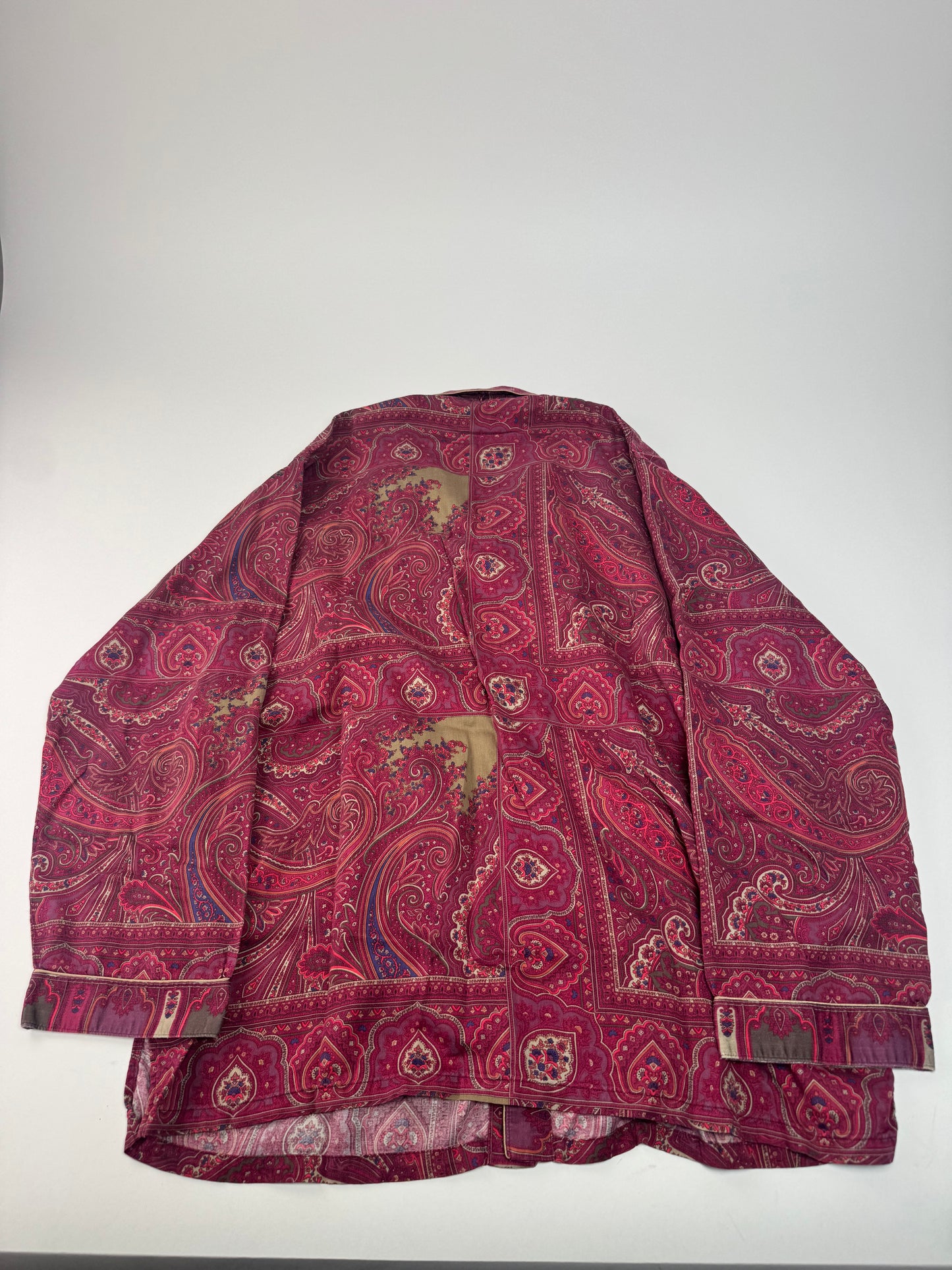 Vintage Etro Paisley Monogram Twin Set Purple L