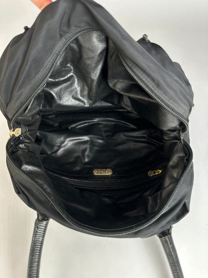 Vintage Fendi Structured Nylon Top-Handle Bag Late 1990s Black