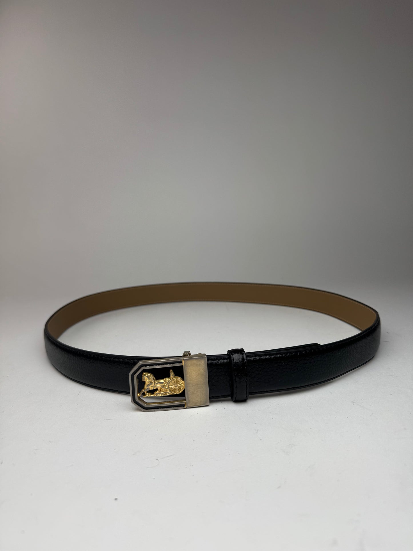 Vintage Celine Leather belt black