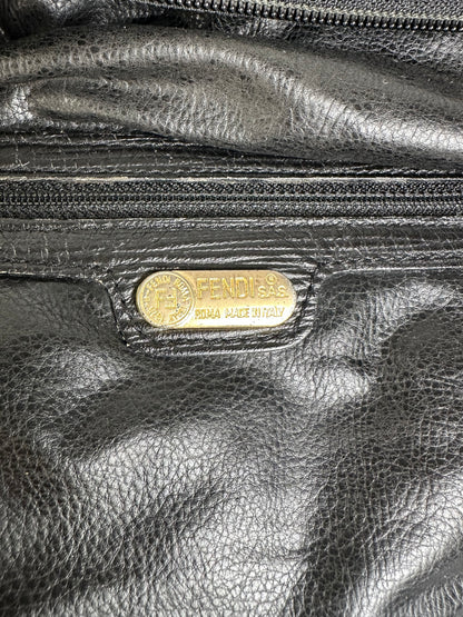 Vintage Fendi Structured Nylon Top-Handle Bag Late 1990s Black