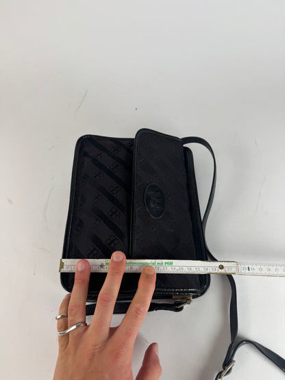 Vintage Balenciaga Monogram Crossbody Bag black