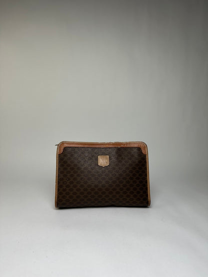 Vintage Celine Macadam Canvas Bifold Wallet Late 1980s Brown