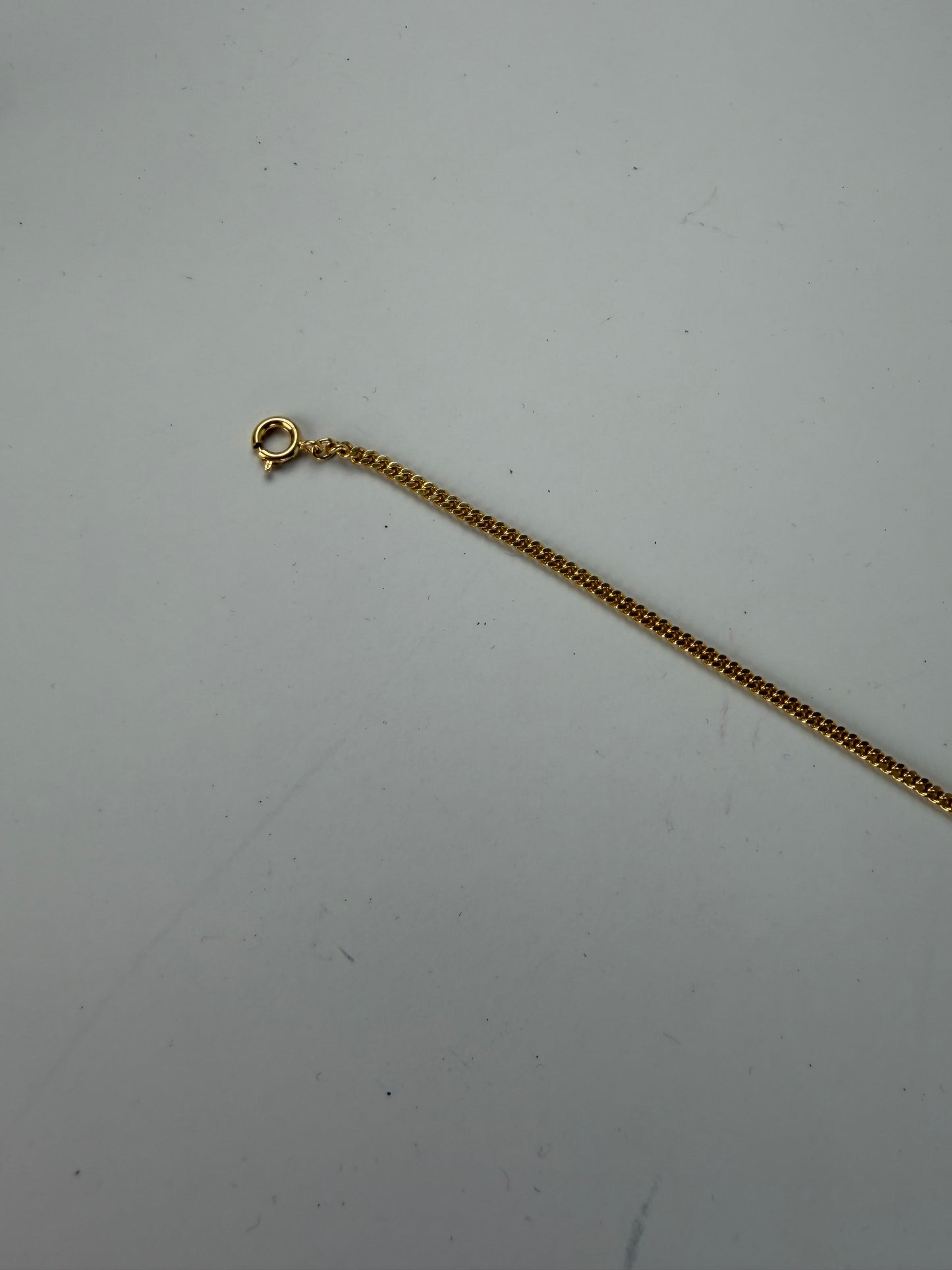 Vintage Courreges Logo Pendant Necklace Gold-Tone Metal