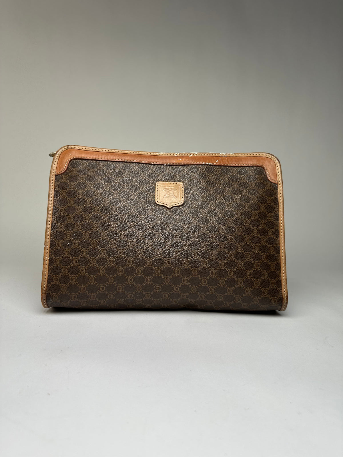 Vintage Celine Macadam Canvas Bifold Wallet Late 1980s Brown