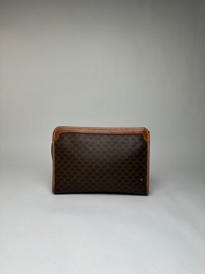 Vintage Celine Macadam Canvas Bifold Wallet Late 1980s Brown