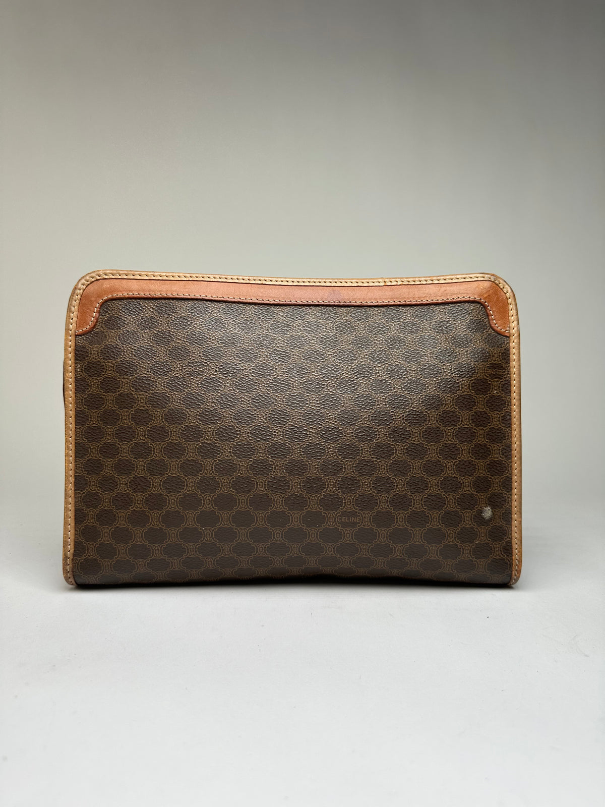 Vintage Celine Macadam Canvas Bifold Wallet Late 1980s Brown