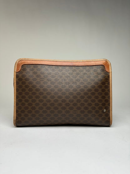Vintage Celine Macadam Canvas Bifold Wallet Late 1980s Brown