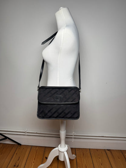 Vintage Balenciaga Monogram Crossbody Bag black