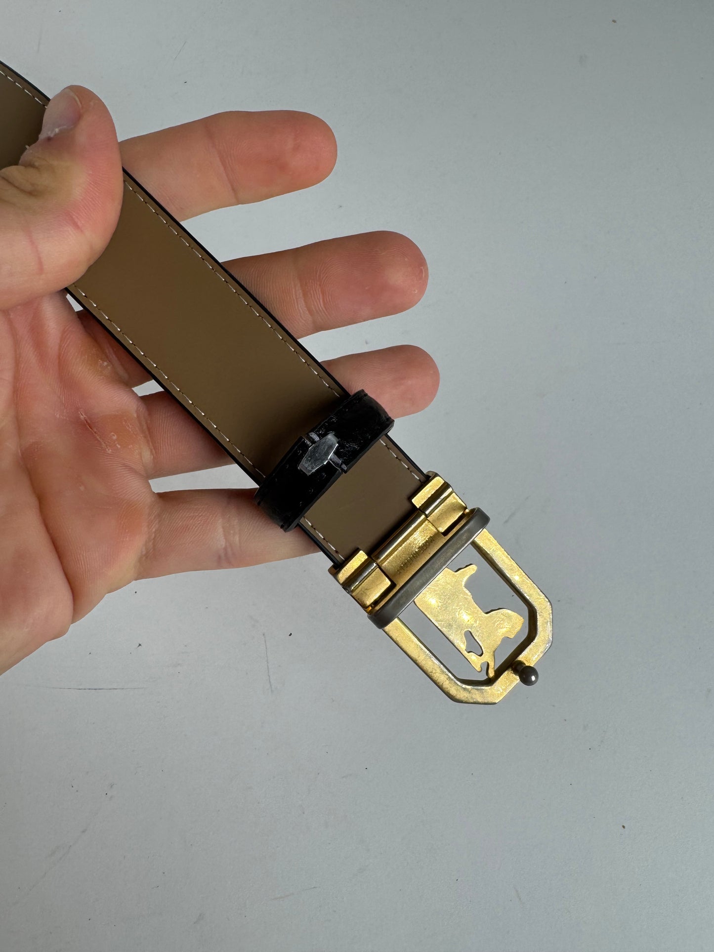 Vintage Celine Leather belt black