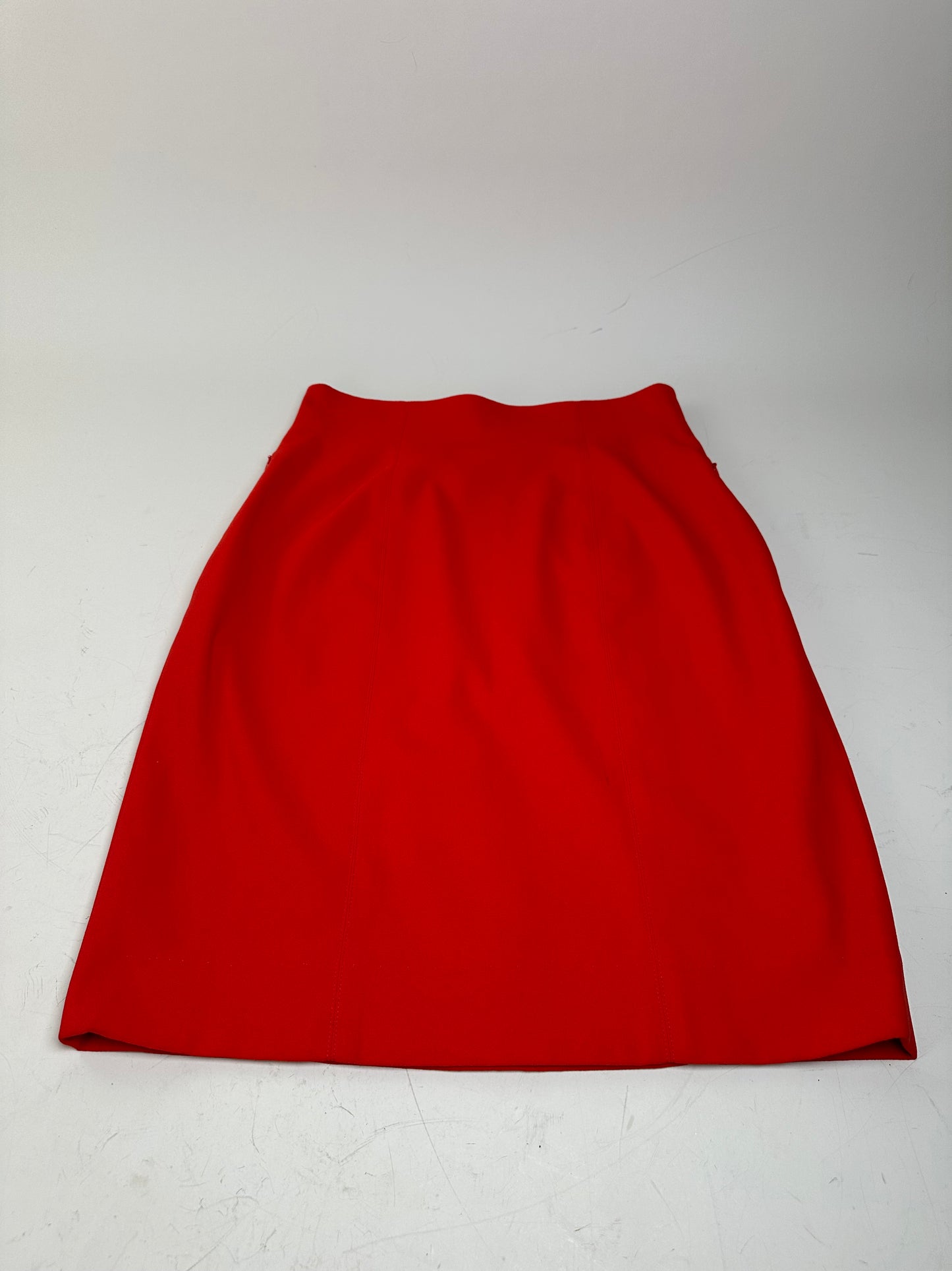 Vintage Dior Red Pleated Skirt Polyester L