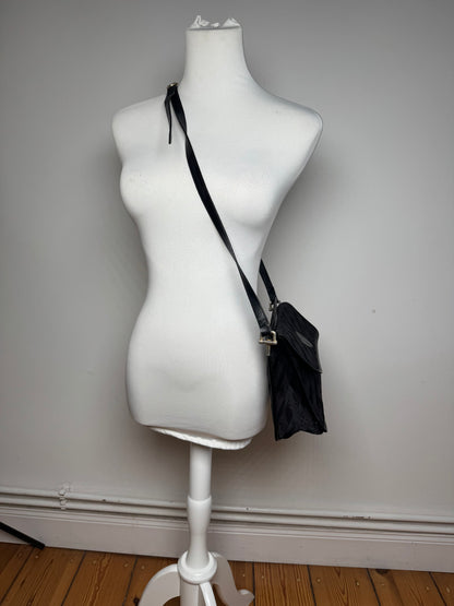 Vintage Balenciaga Monogram Crossbody Bag black