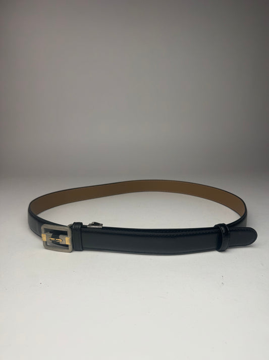Vintage Dior leather belt black
